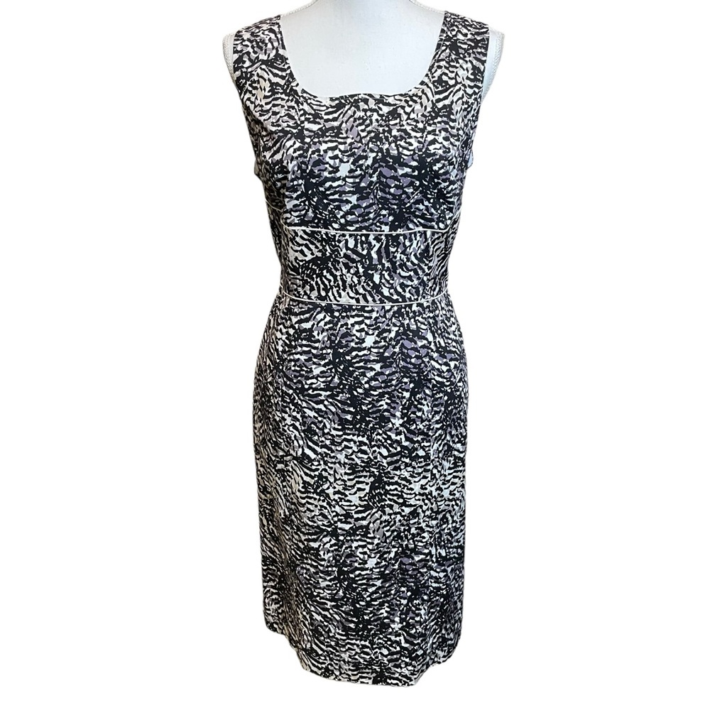 Alex Marie Print Square Neck Cocktail Midi Dress.  Size 12